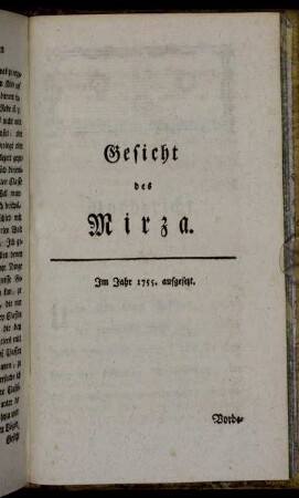 Gesicht des Mirza.