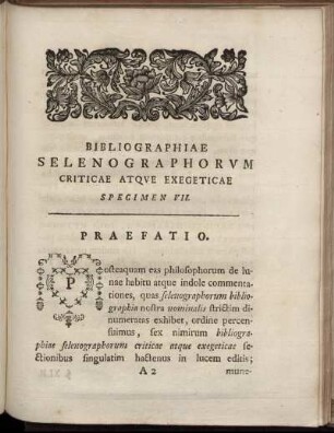 Bibliographiae Selenographorum Exegeticae Et Criticae Specimen VII.