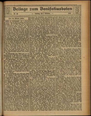 Zweite Ausgabe vom Sonntag, den 02. Oktober 1927.