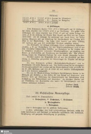 22. Geschlossene Armenpflege