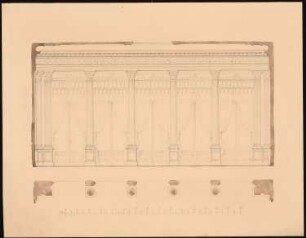 Palais Behr-Negendank, Berlin: Wandsystem, Aufriss, Grundrissdetail