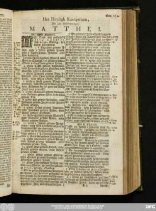 Het Heyligh Evangelium, Na [de beschryvinge] Matthei.