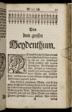 Von dem grossen Heydenthum.