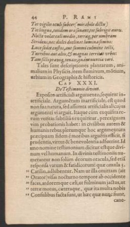Cap. XXXI. De Testimonio divino.