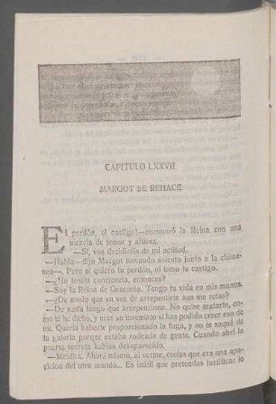 Capítulo LXXVII - Margot se rehace