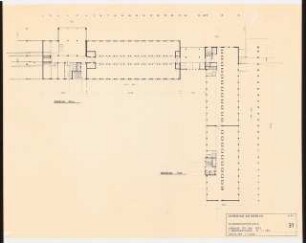 Forschungszentrum der Schering AG, Berlin-Wedding Erweiterung: Grundrisse Gebäude 105 und 106a 1. OG, 1:200