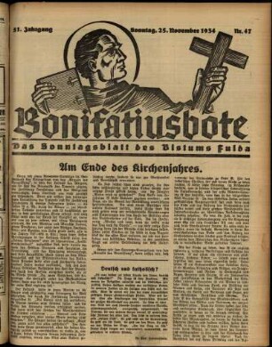 Ausgabe vom Sonntag, den 25. November 1934.
