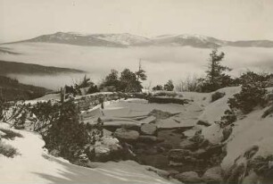 Riesengebirge. Blick vom Pantschefall über den Elbgrund zur Schneekoppe (1605 m)