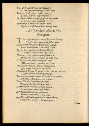Ad Jacobum Alberti Mederensem.