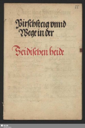 Pirschsteig vnnd Wege in der Seidischen heide