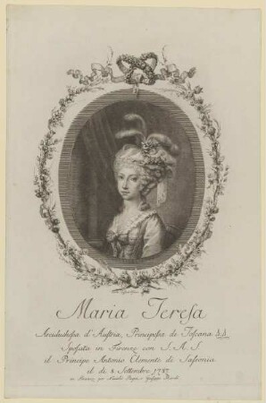 Bildnis der Maria Teresa d'Austria