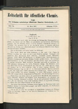 Heft VI. 30. März 1912. Jahrgang XVIII.