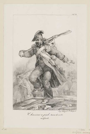 Chasseur a pied, tenue de route, Blatt 29 der Folge "Kostüme der Kaisergarde"