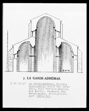 Garde-Adhémar, La: Querschnitt Eglise paroissiale Saint-Michel