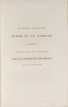 Statues Antiques. Junon Et Un Camille.