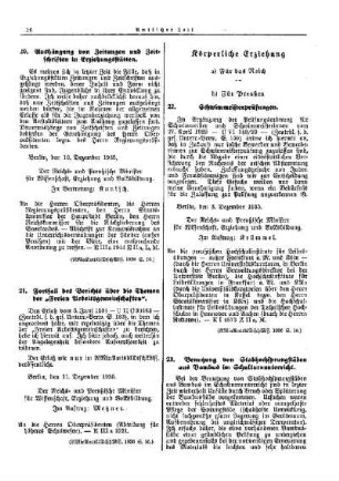 Schwimmeisterprüfungen : [Körperliche Erziehung] ; [Für Preußen] ; [Amtliche Erlasse] ; [Amtlicher Teil]