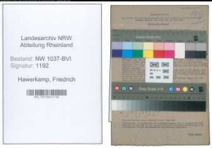 Entnazifizierung Friedrich Hawerkamp , geb. 25.09.1902 (Stadtinspektor)