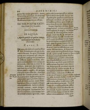 De Volucrum Natura Particulari. Sectio Tertia.