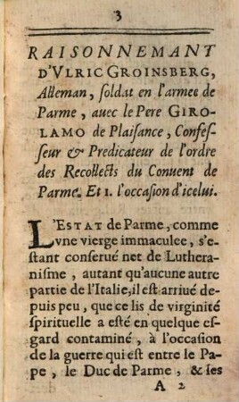 La Mercuriale de Parme contre le Lutheranisme