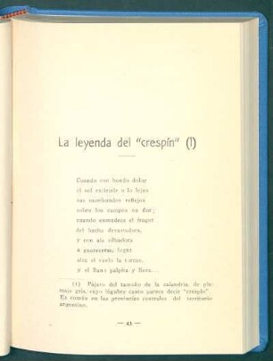 La leyenda del "crespín"