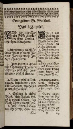 Evangelium St. Matthäi.