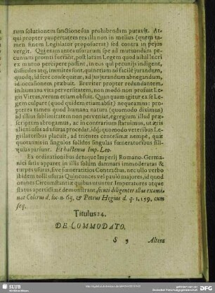 Titulus 24. De Commodato