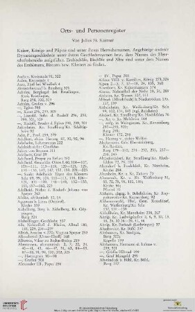 Orts- und Personenregister