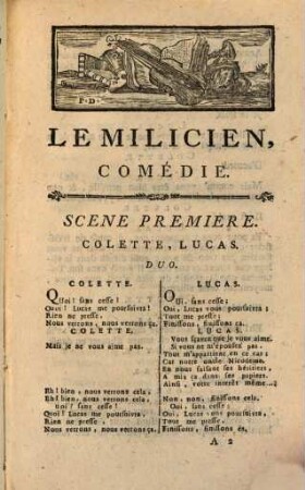 Le Milicien : Comédie En Un Acte, Meslée D'Ariettes