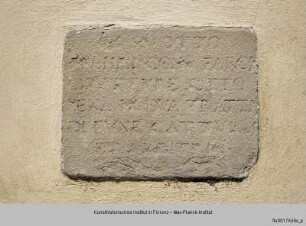 Inschrift der "Signori Otto di Guardia e Balia della città di Firenze"