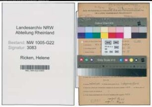 Entnazifizierung Helene Ricken , geb. 10.04.1894 ()
