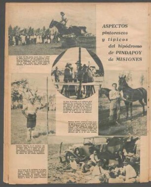 Aspectos pintorescos y típicos del hipódromo de Pindapoy de Misiones [Fotografías]