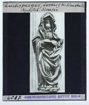 Luchsperger, Apostelzyklus im Dom von Wiener Neustadt : Apostelfigur, Simon