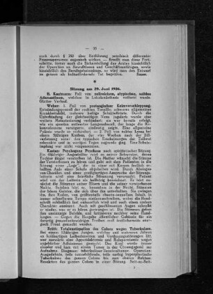 Sitzung am 29. Juni 1926.