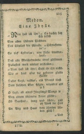 Medon. Eine Idylle.
