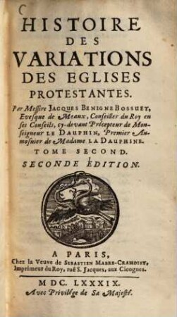Histoire des Variations des Eglises Protestantes, 2
