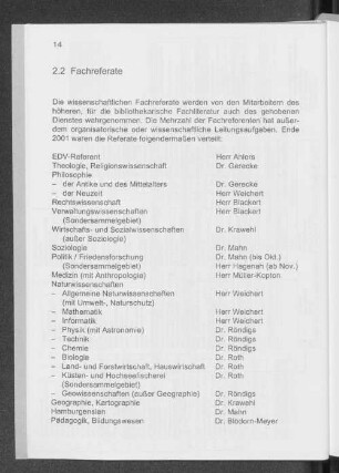 2.2 Fachreferate