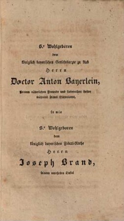 Das Wochenbett in physiologischer, pathologischer, u. therapeutischer Beziehung : Inaug.-Diss.