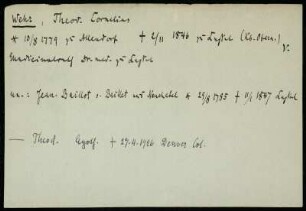 Wehr, Theod. Cornelius