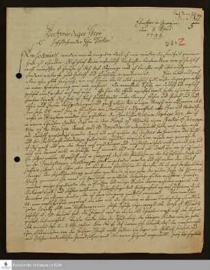 Brief von Johann Ernst Bergmann an Johann Ludwig Schulze - u.a. über Auseinandersetzungen um die deutsche Schule in Ebenezer sowie seinen Umgang mit anderern Glaubensgemeinschaften.