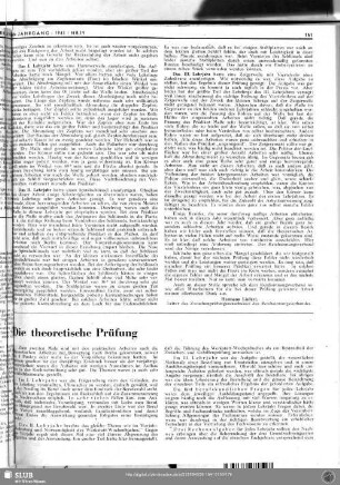 Die theoretische Prüfung