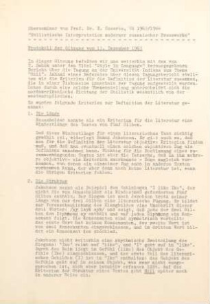 1-4, Protokoll von der Sitzung vom 13. Dezember 1963