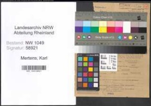 Entnazifizierung Karl Mertens , geb. 14.01.1893 (Landwirt)