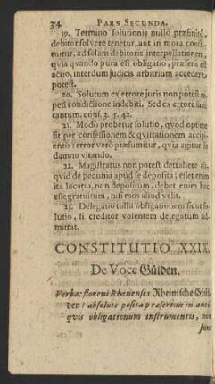 Constitutio XXIX.