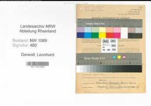 Entnazifizierung Leonhard Derwall , geb. 09.03.1907 (Polizeibeamter)
