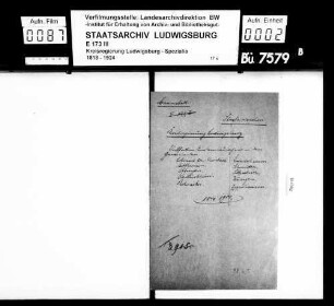 Verschiedene Straßensachen im Oberamt Cannstatt (in den Gemeinden Lobenrot, Gde. Schanbach, Mühlhausen, Öffingen, Obertürkheim, Rohracker, Rommelshausen, Schmiden, Sillenbuch, Wangen und Zazenhausen