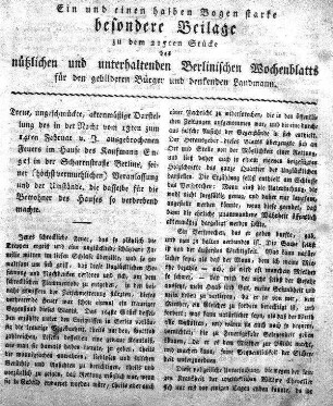 Ein und einen halben Bogen starke besondere Beilage