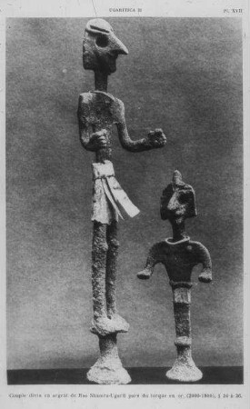 Ugarit, Silberfiguren eines Gottes u. einer Göttin [Ras esch-schamra]