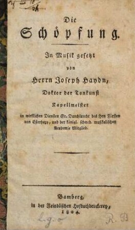 Die Schöpfung