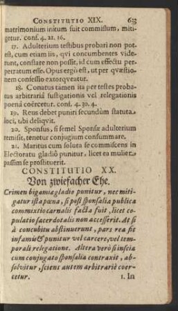 Constitutio XX.