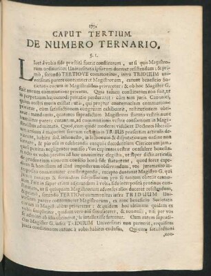 Caput Tertium. - Quartum.